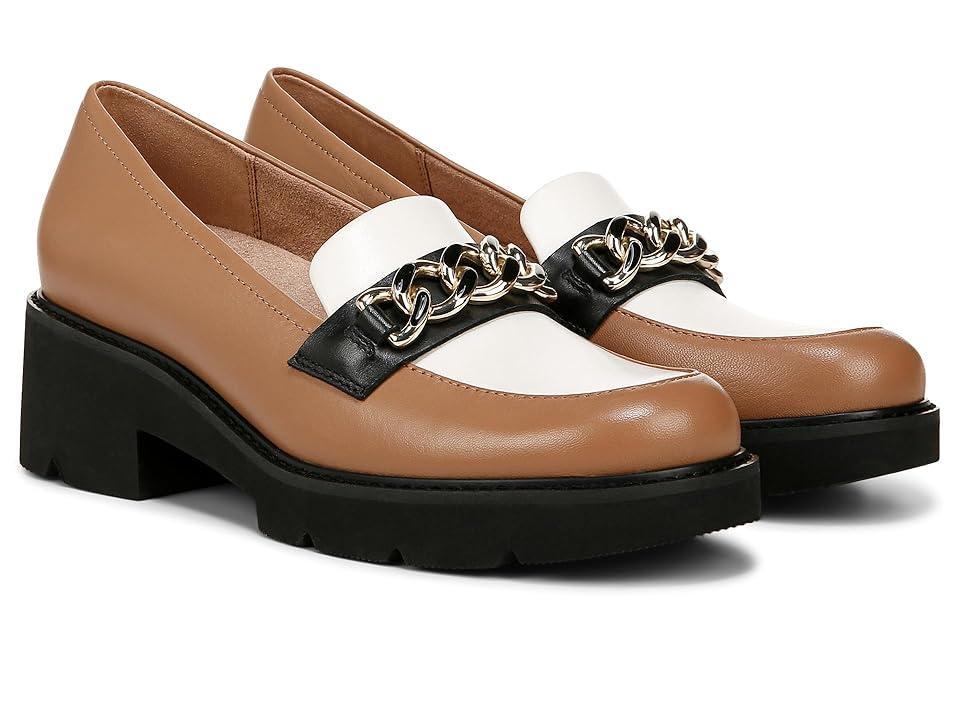 Naturalizer Desi Leather Chain Detail Lightweight Platform Lug Sole Loafers Product Image