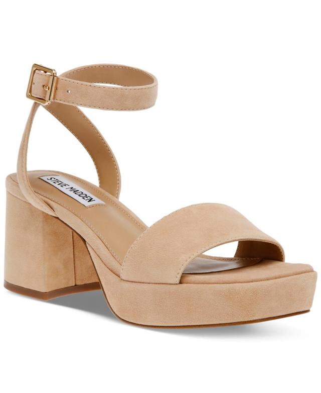 Steve Madden Womens Mercerr Two-Piece Block-Heel Dress Sandals Product Image