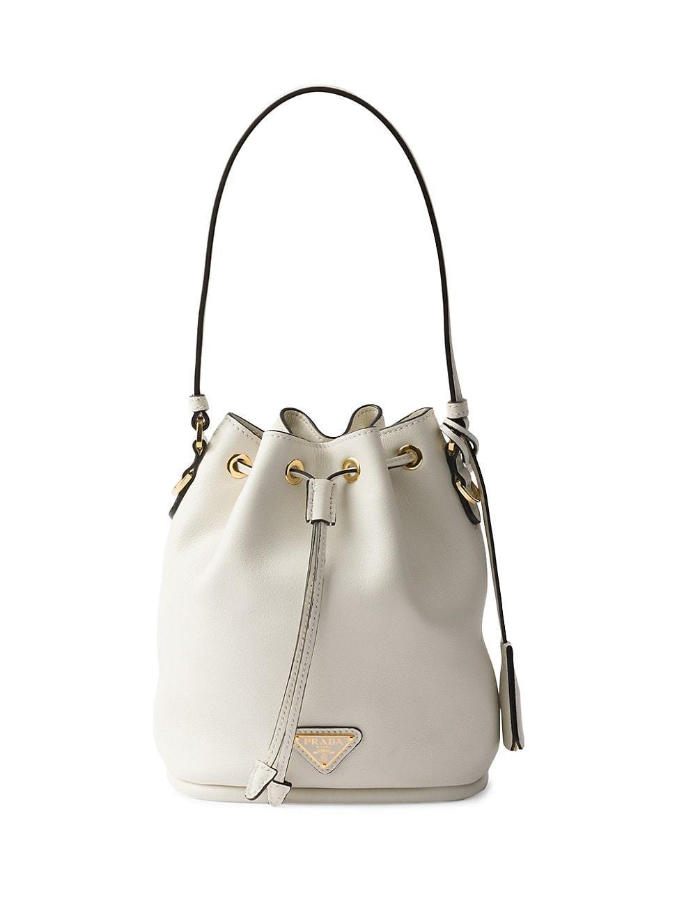 Womens Leather Bucket Mini Bag Product Image