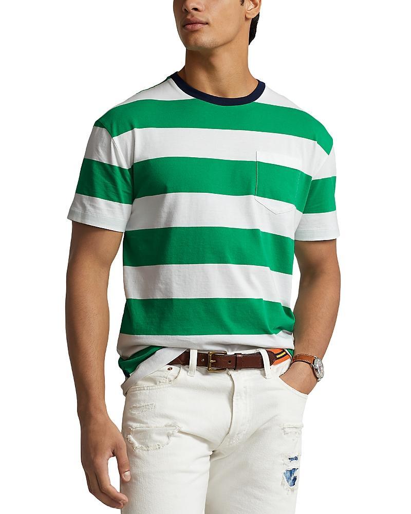 Mens Striped Crewneck T-Shirt Product Image