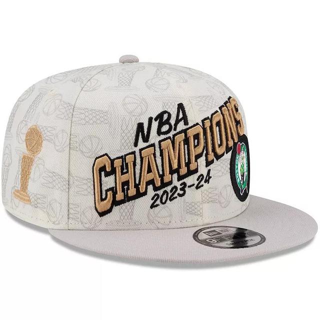 Mens New Era Cream Boston Celtics 2024 NBA Finals Champions Locker Room 9FIFTY Snapback Hat Product Image