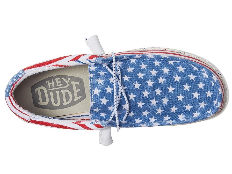 HEYDUDE Mens HEYDUDE Wally - Mens Shoes Red/White/Blue Product Image