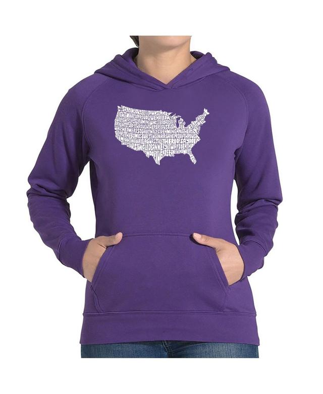 La Pop Art Womens Word Art Hooded Sweatshirt -The Star Spangled Banner Product Image