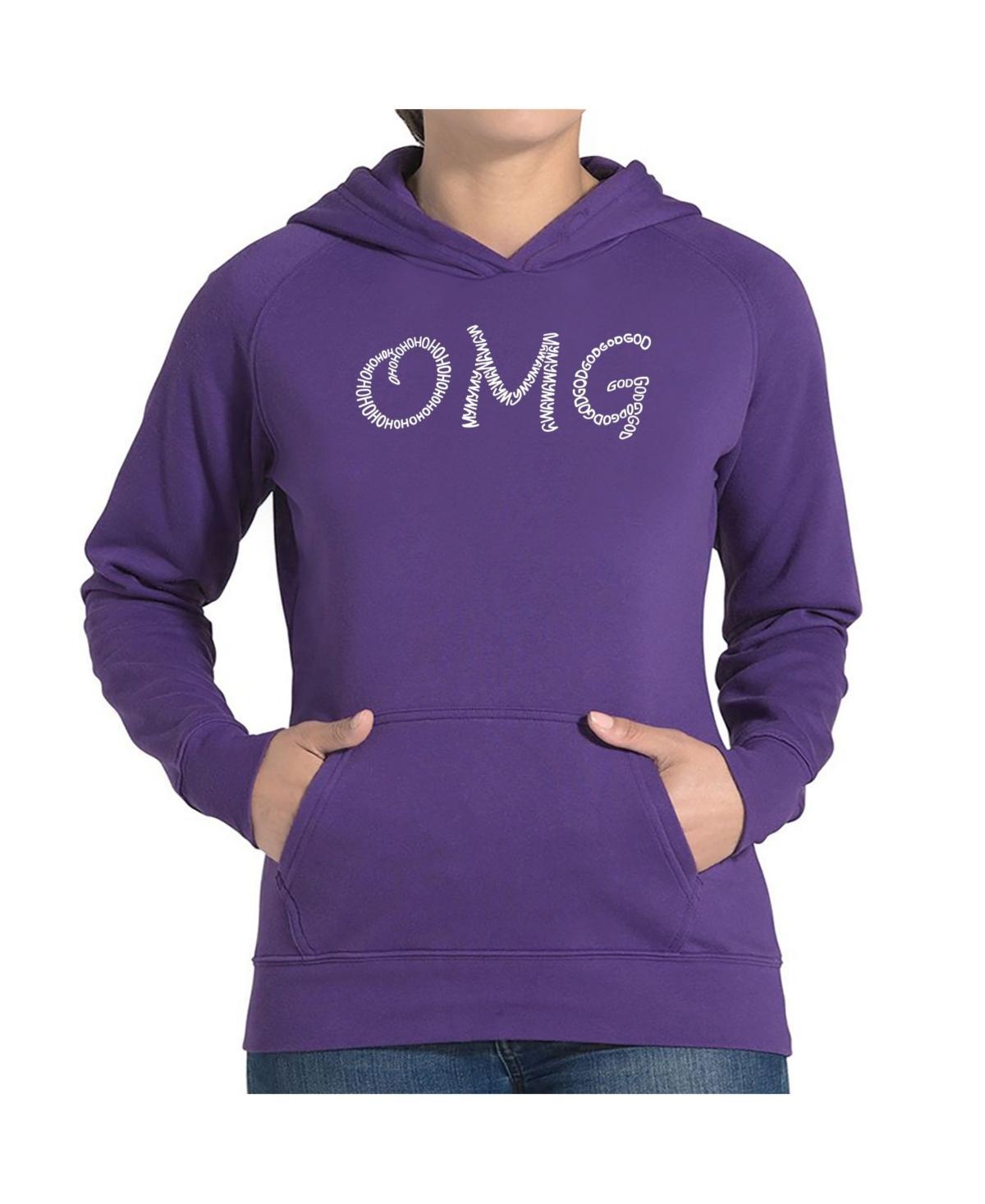 La Pop Art Womens Word Art Hooded Sweatshirt -Omg Product Image