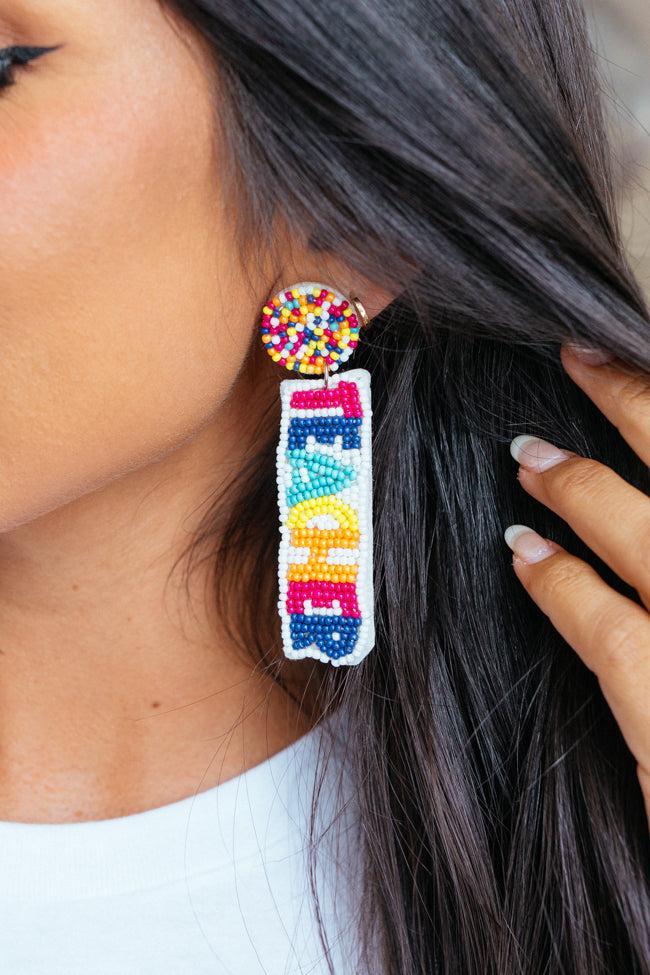 Queen Of The Classroom Teacher Beaded Earrings Product Image