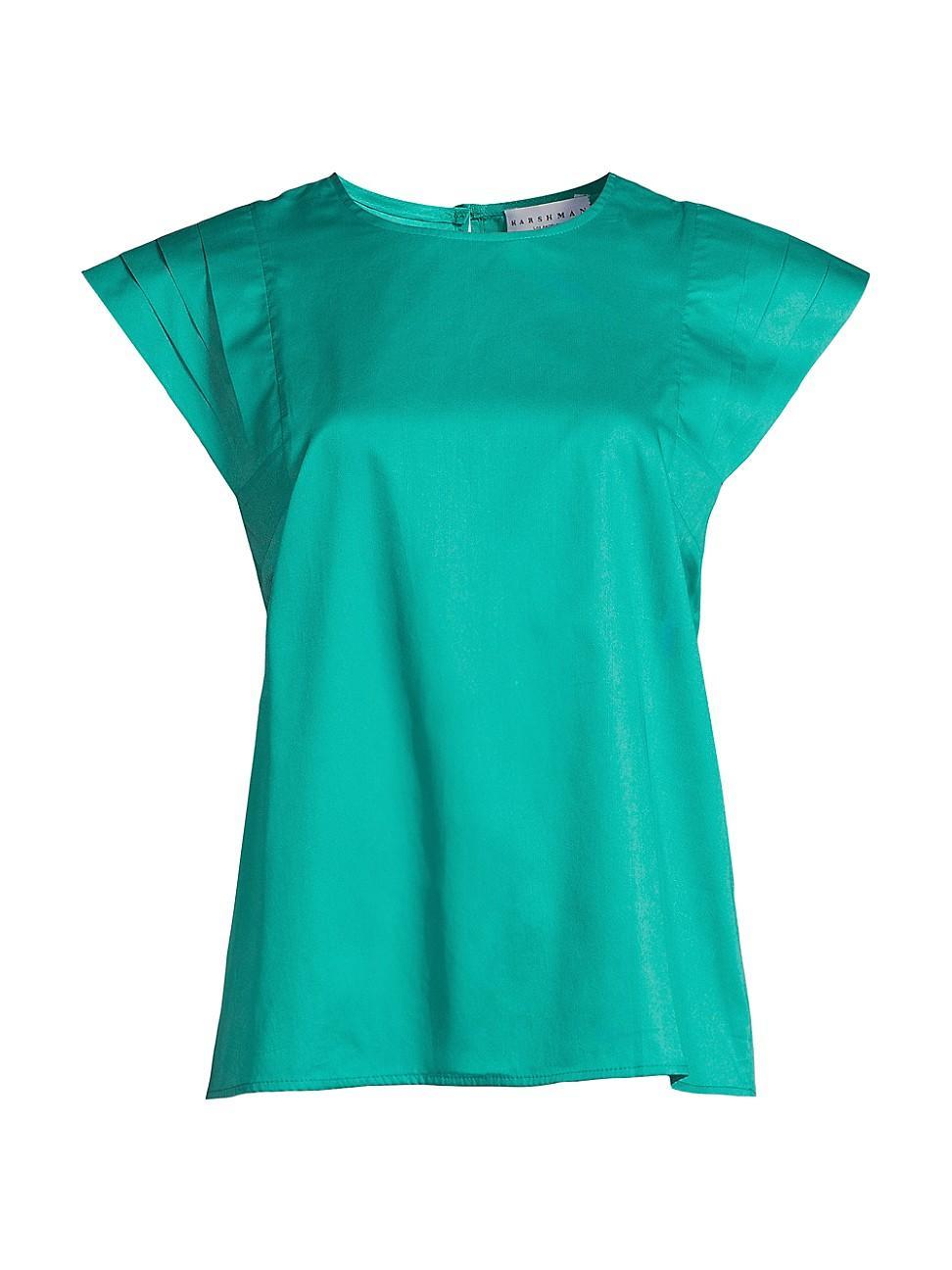 Womens Arlene Cotton Short-Sleeve Blouse Product Image