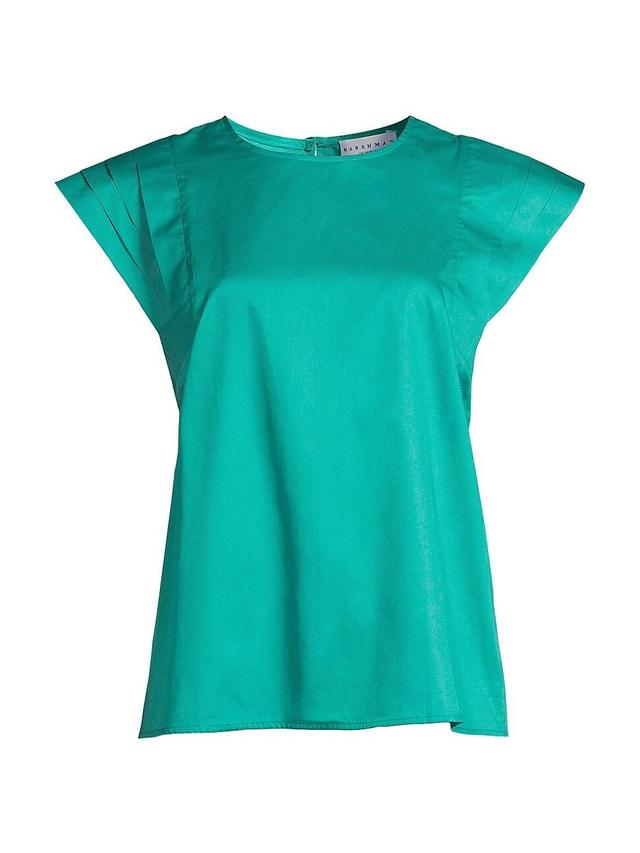 Womens Arlene Cotton Short-Sleeve Blouse Product Image