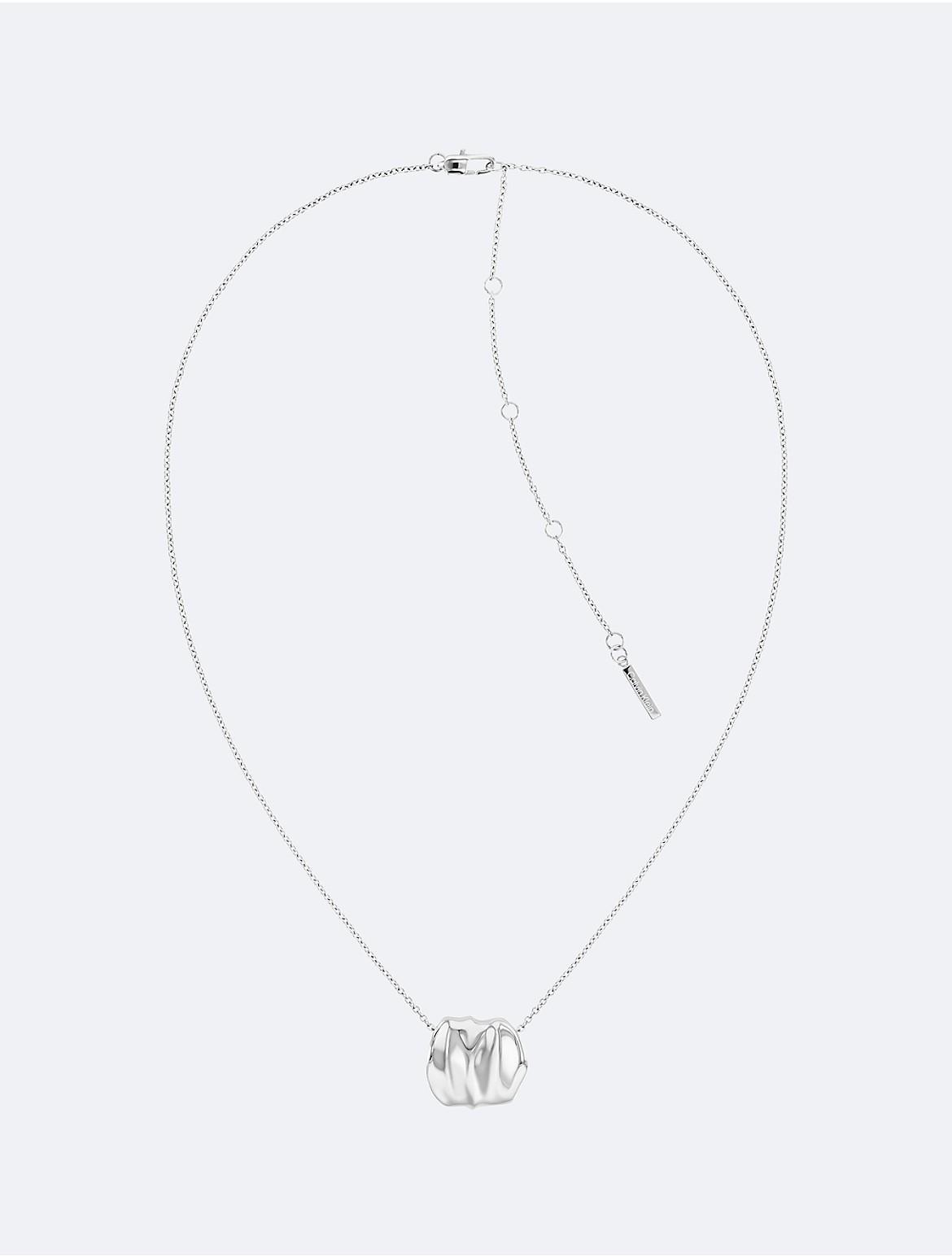 Calvin Klein Womens Organic Shape Pendant Necklace - Metallic Product Image