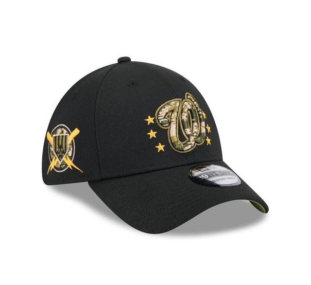 New Era Mens Black Washington Nationals 2024 Armed Forces Day 39THIRTY Flex Hat Product Image