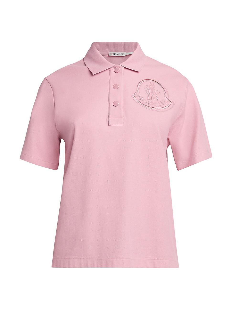 Womens Cotton Logo Polo Shirt Product Image