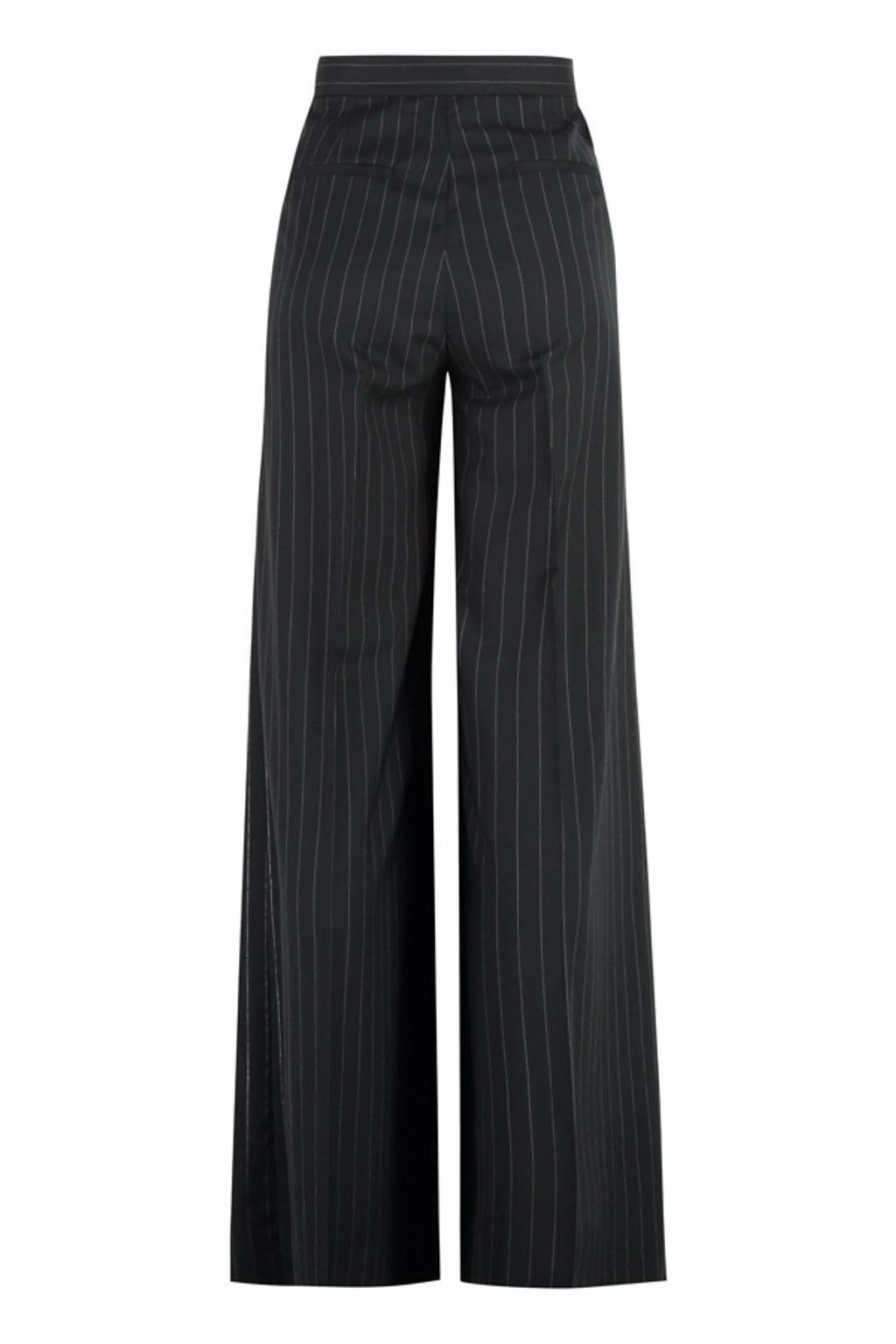 Baba Wool Wide-leg Trousers In Black Product Image