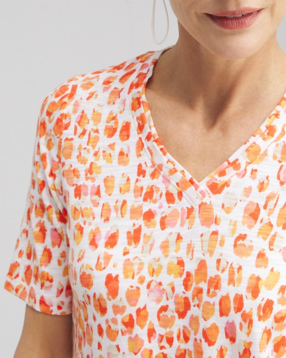 Dots Elbow Sleeve A-line Tee Product Image