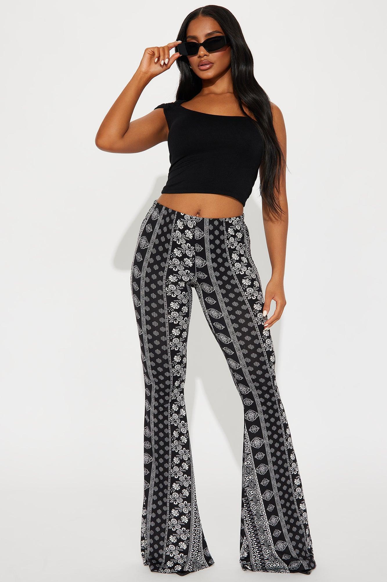 Full On Flare Pant - Black/White Product Image