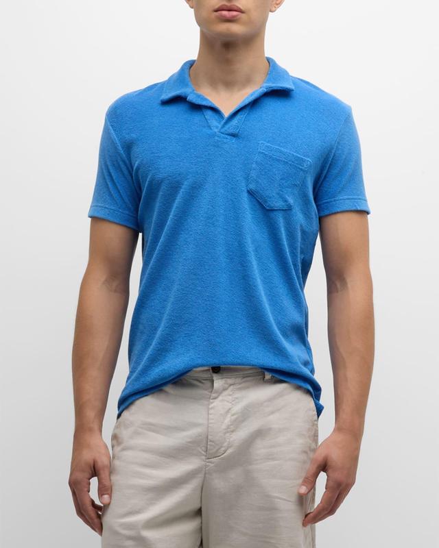 Mens Terry Toweling Polo Shirt Product Image