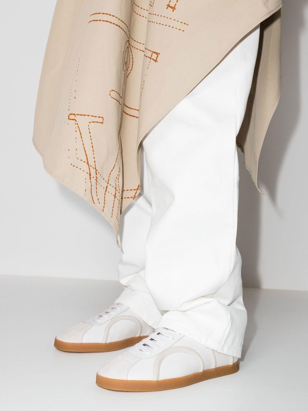 TOTÊME Monogram Leather And Suede Trainers In Off White Product Image