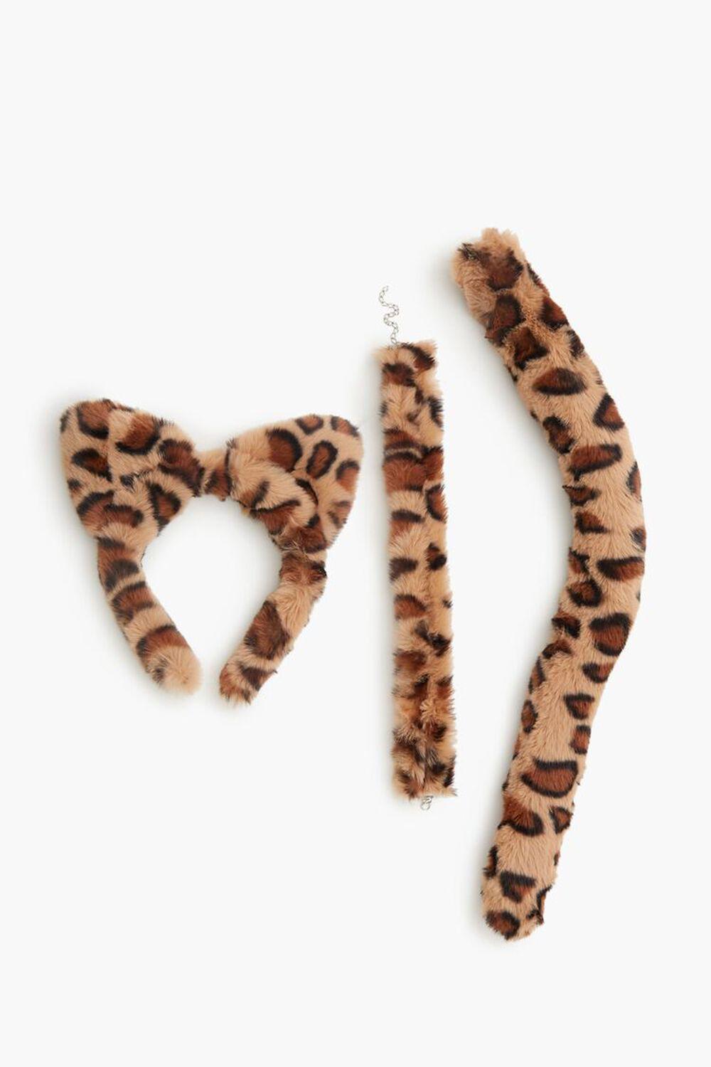 Leopard Headband Necklace & Tail Set | Forever 21 Product Image