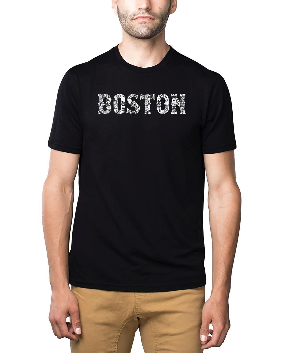 La Pop Art Mens Premium Word Art T-Shirt - Boston Neighborhoods Product Image