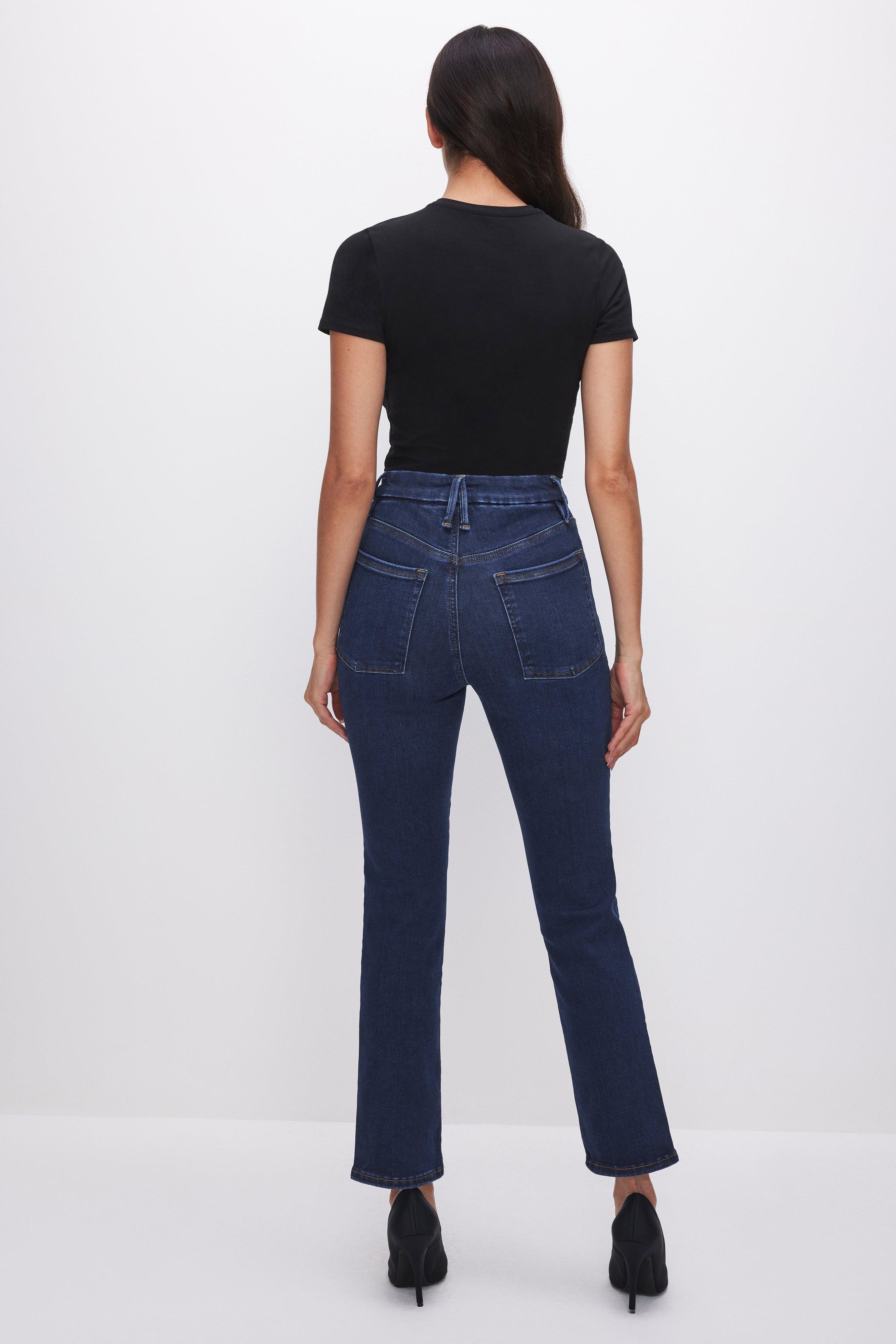 POWER STRETCH PULL-ON STRAIGHT JEANS | INDIGO491 Product Image