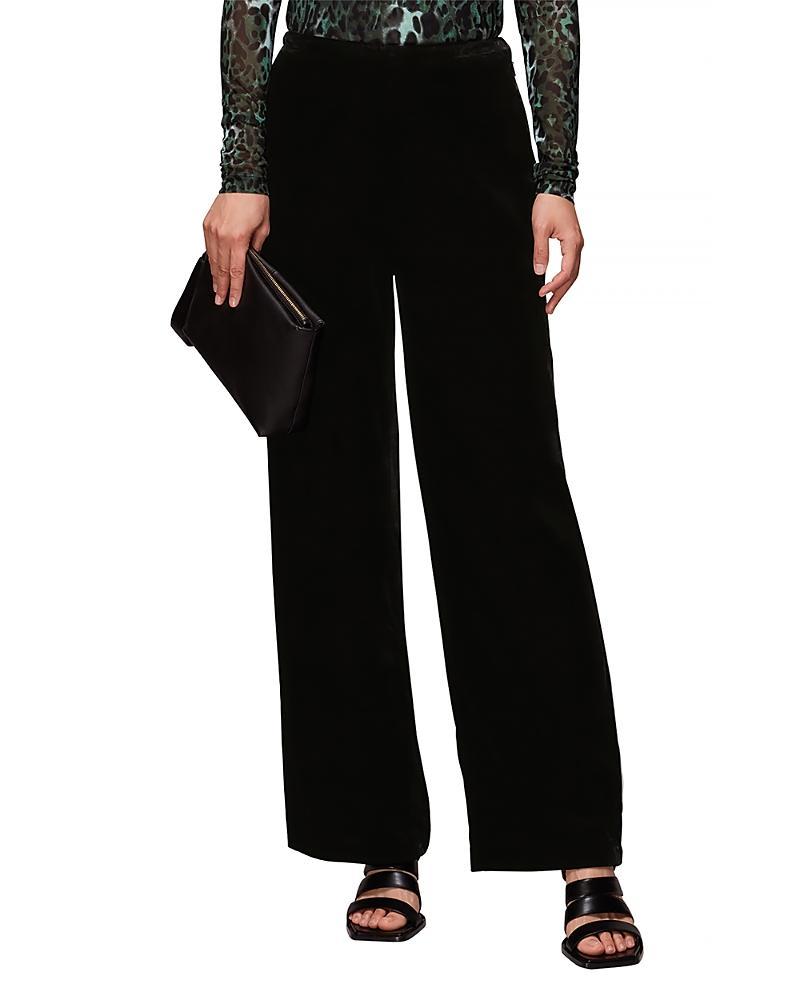 Whistles Velvet Wide Leg Pants Product Image