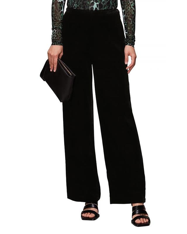 Whistles Velvet Wide Leg Pants - 6 UK/2 US - 6 UK/2 US - Female Product Image