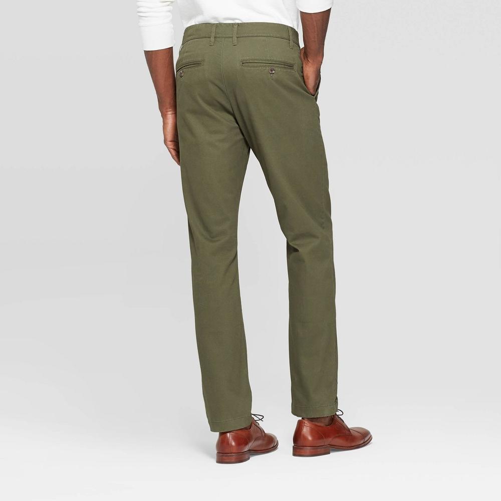 Mens Every Wear Athletic Fit Chino Pants - Goodfellow & Co Green 30x34 Product Image