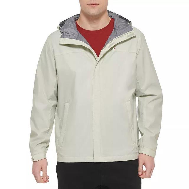 Big & Tall Tommy Hilfiger Hooded Rain Jacket, Mens Grey Product Image