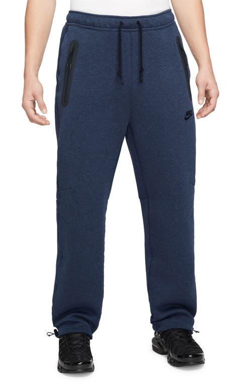 NIKE Tech Fleece Open Hem Pants In Obsidianheather/black Product Image