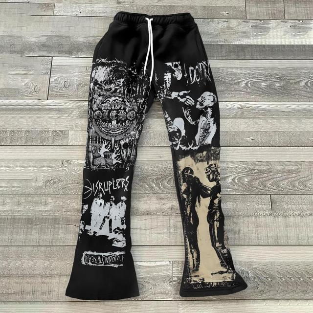 Unisex Men's Art Collage Print Street Casual Sweatpants Product Image