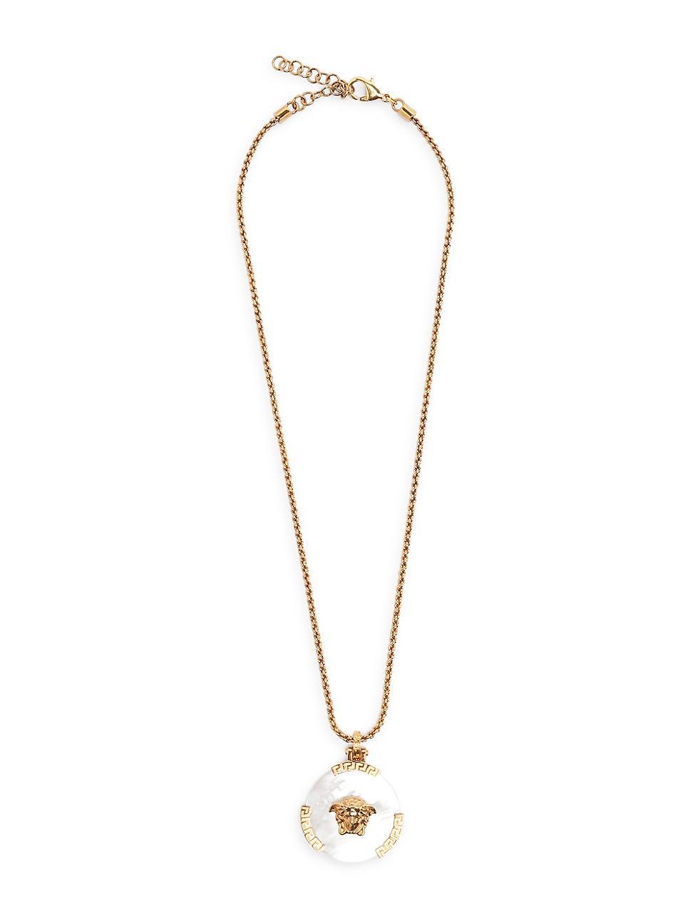 Mens Goldtone Charm Necklace Product Image