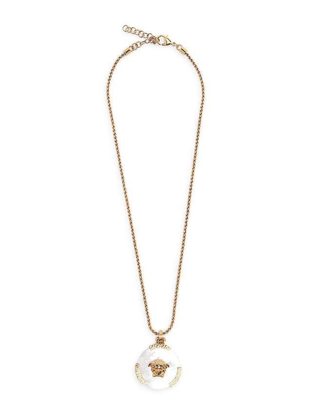 Mens Goldtone Charm Necklace Product Image