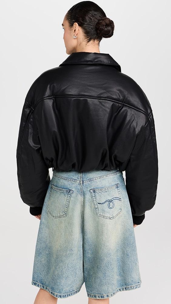 Pixie Market Leather Bomber Jacket | Shopbop Product Image