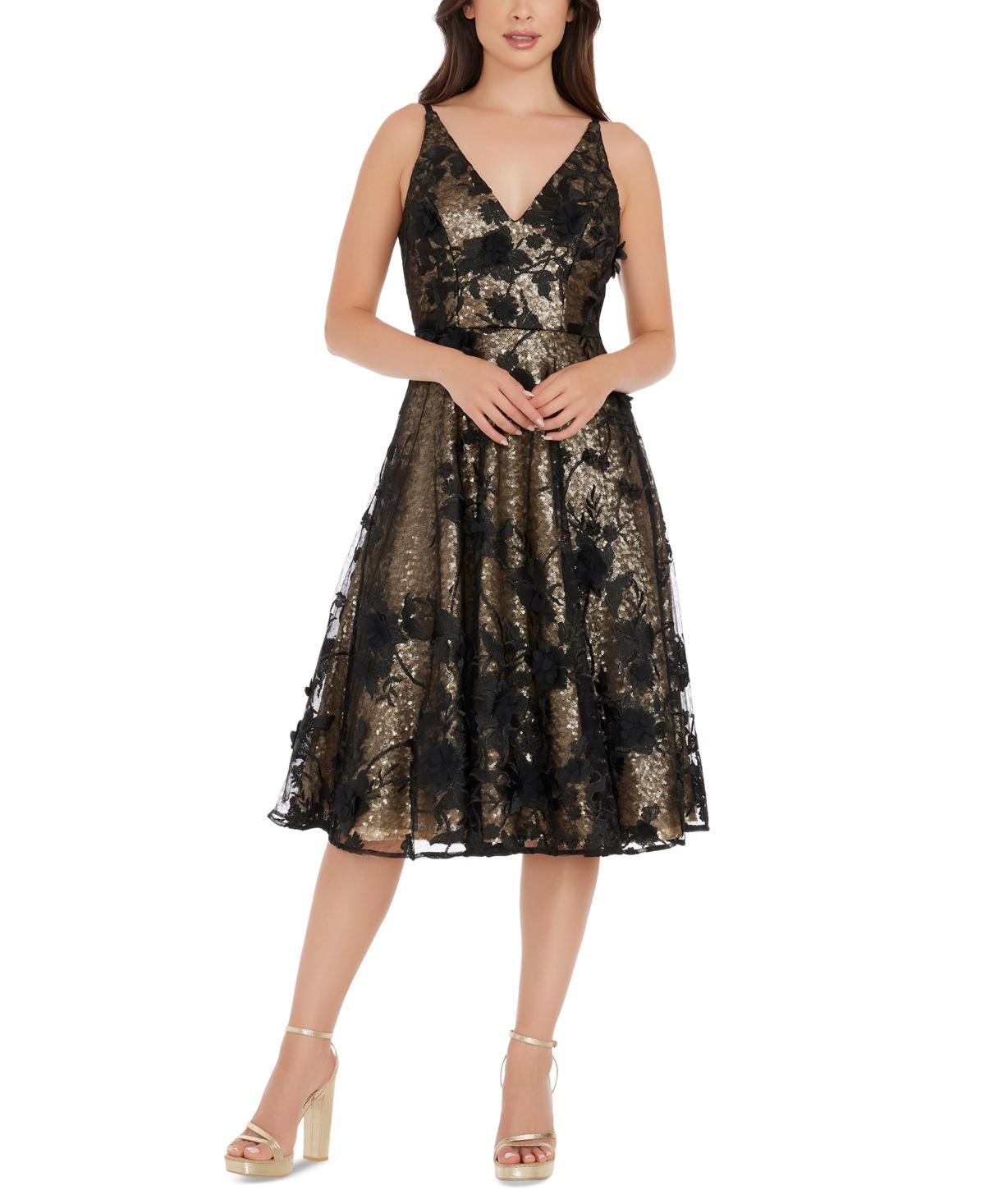 Dress the Population Elisa Floral Sequin Fit & Flare Dress Product Image