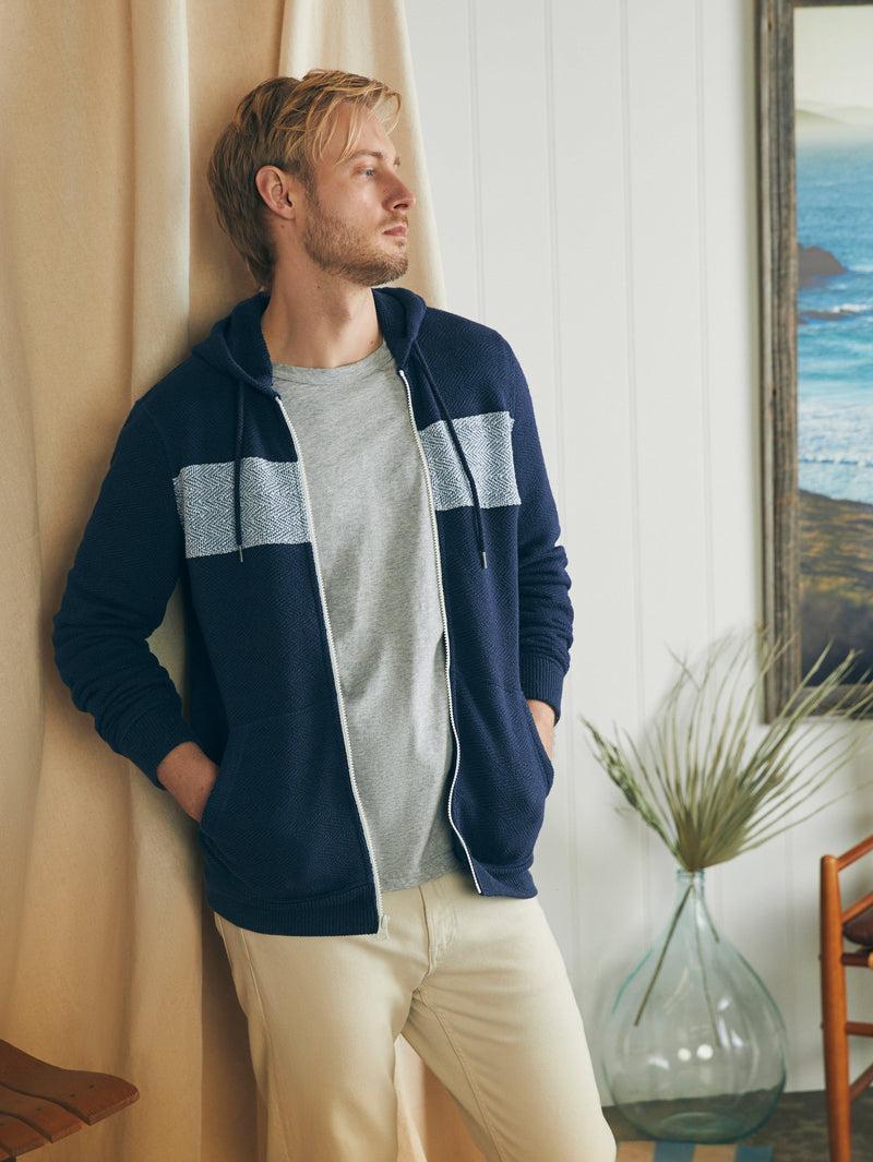 Whitewater Full Zip Hoodie - Blue Nights Surf Stripe Product Image