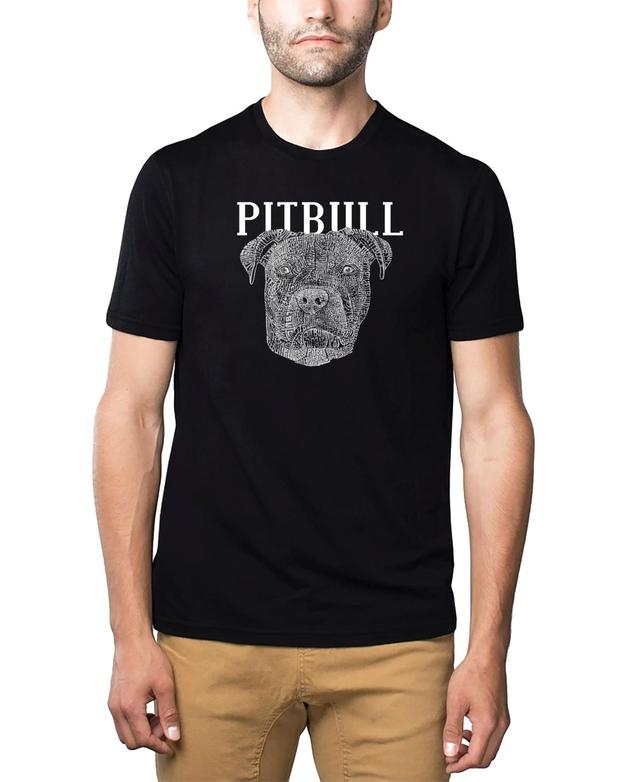 La Pop Art Mens Premium Word Art T-shirt - Pitbull Face Product Image