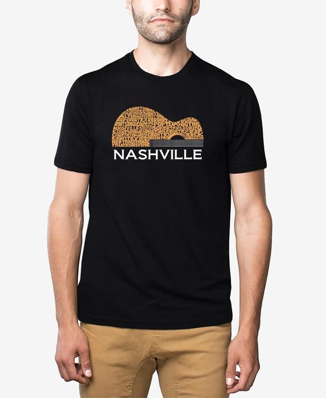 La Pop Art Mens Nashville Guitar Premium Blend Word Art T-shirt Product Image