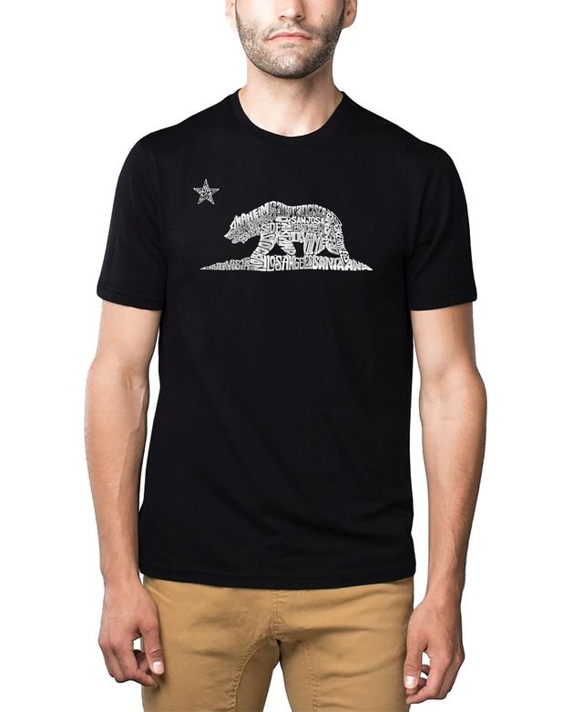 La Pop Art Mens Premium Blend Word Art T-Shirt - California Bear Product Image