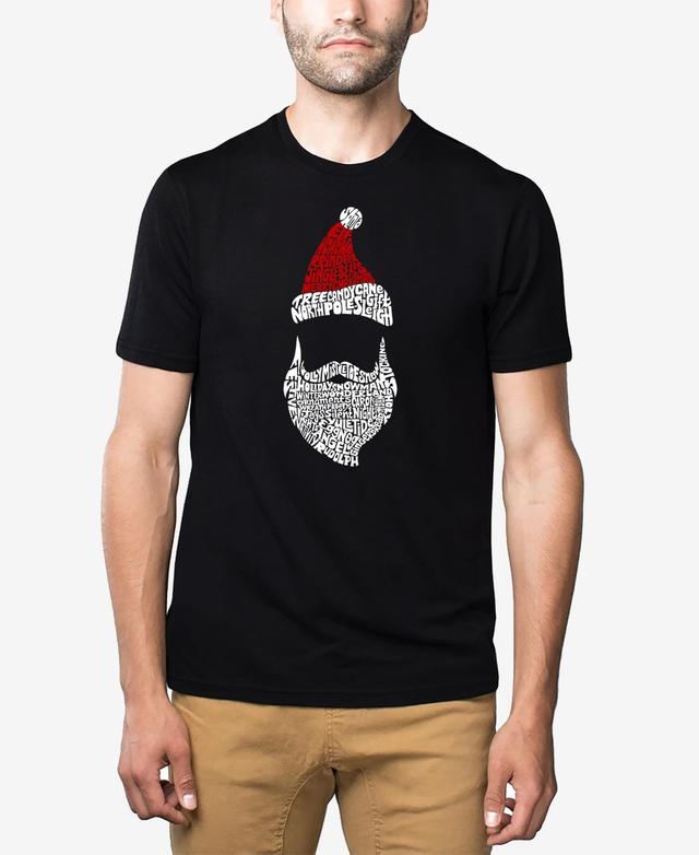 La Pop Art Mens Premium Blend Santa Claus Word Art T-shirt Product Image