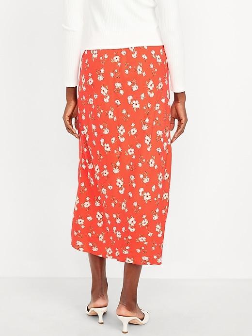 Crepe A-Line Midi Skirt Product Image