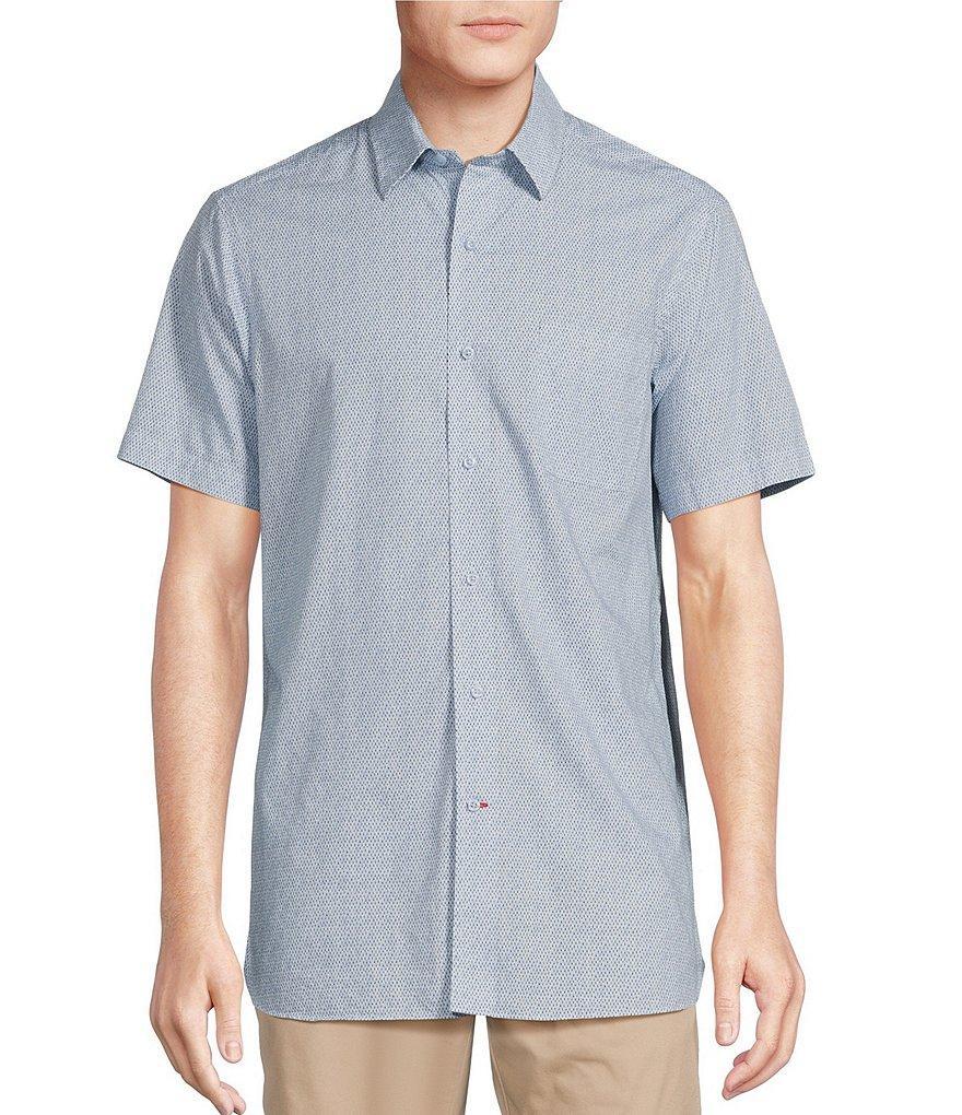 Cremieux Blue Label Slub Poplin Print Short Sleeve Woven Shirt Product Image