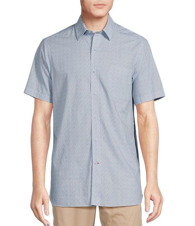 Cremieux Blue Label Slub Poplin Print Short Sleeve Woven Shirt Product Image