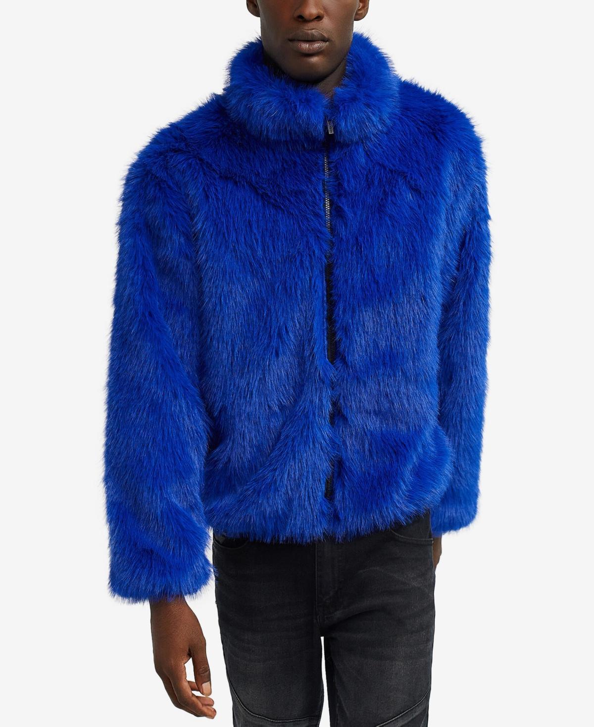 Reason Mens Faux Fur Full Zip Jacket Product Image