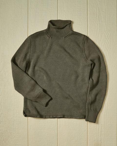 Women's Fisherman's Sweater in Olive Product Image