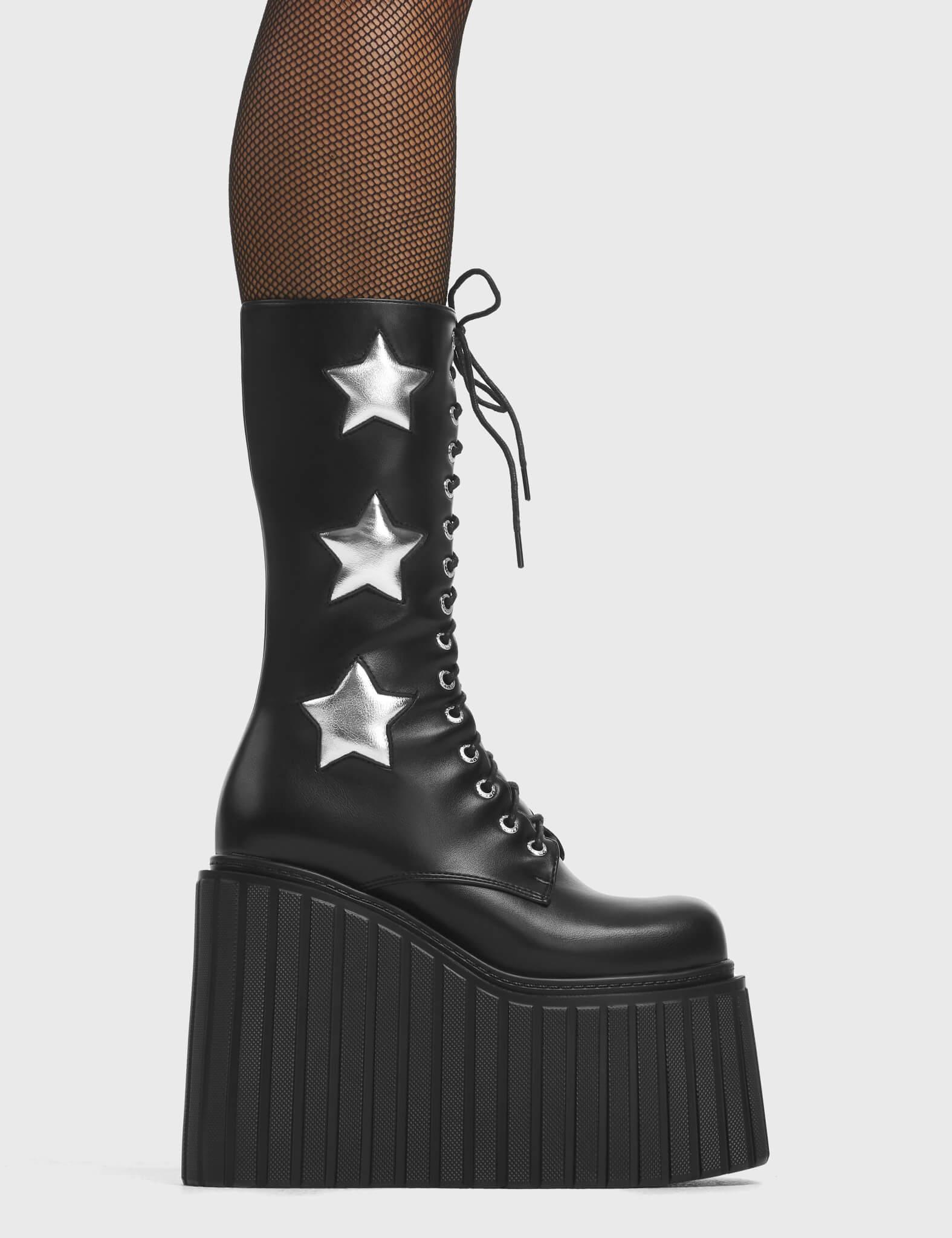 Can't Cope Chunky Creeper Calf Boots Product Image