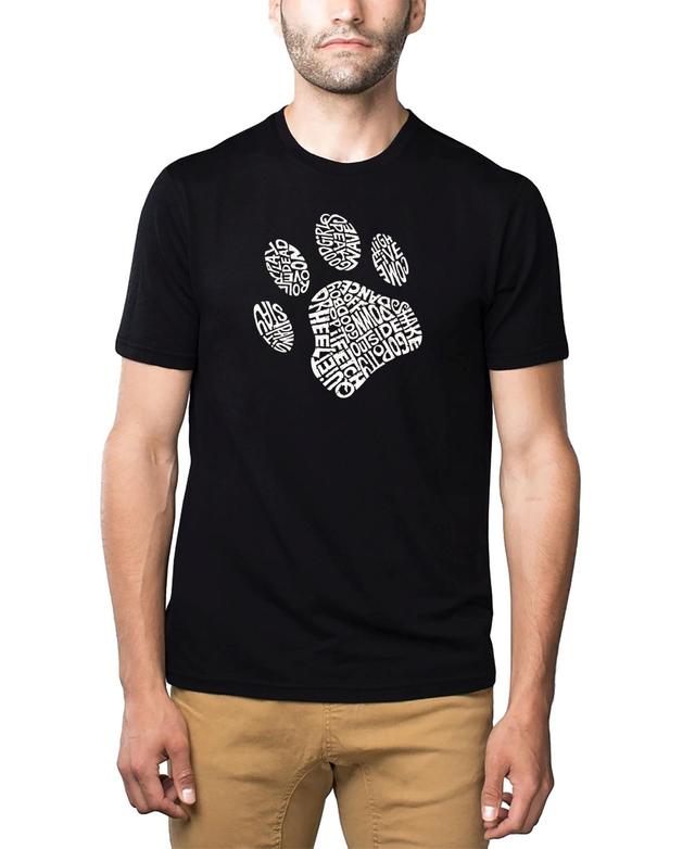 La Pop Art Mens Premium Word Art T-Shirt - Dog Paw Product Image