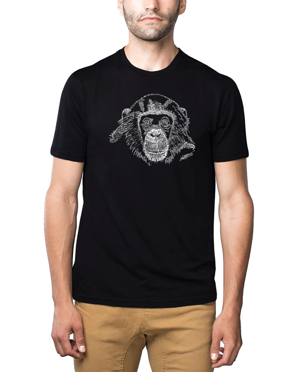 La Pop Art Mens Premium Word Art T-shirt - Chimpanzee Product Image