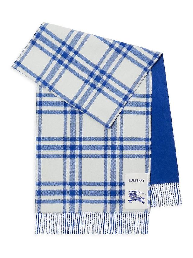 Womens Check Cashmere Scarf Product Image