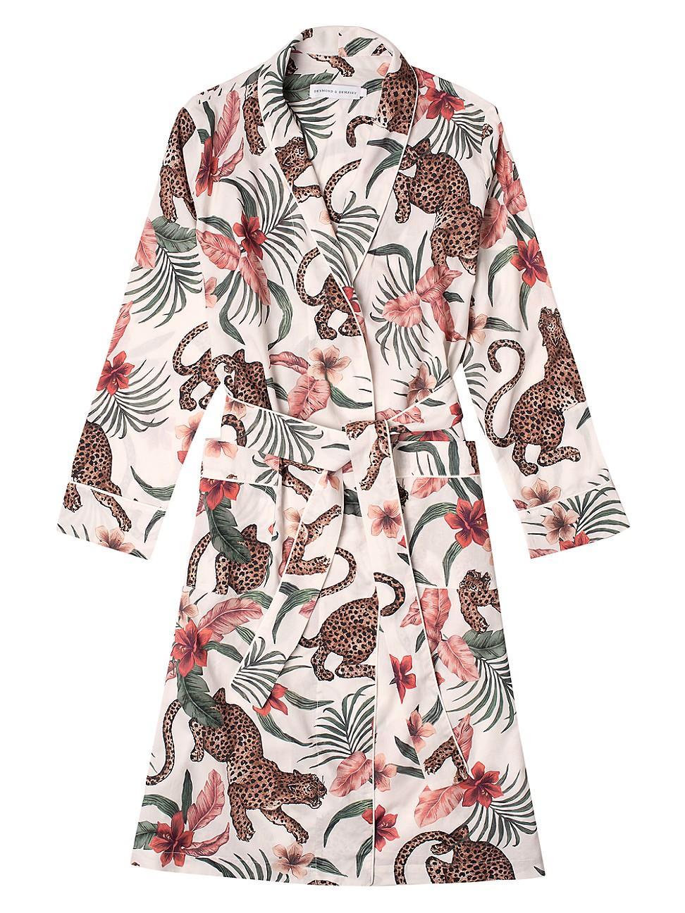 Womens Soleia Print Cotton Robe Product Image