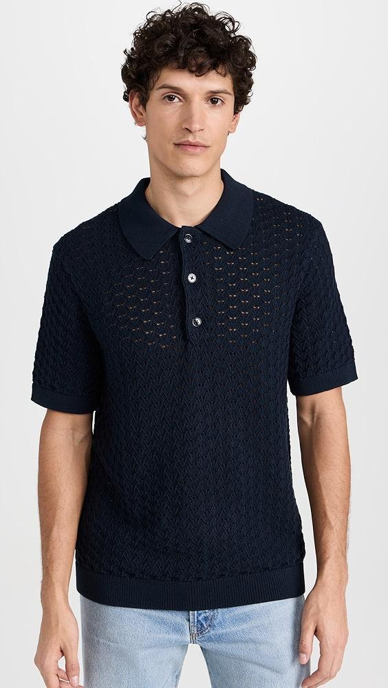 NN07 Manuel Open Knit Polo | Shopbop Product Image