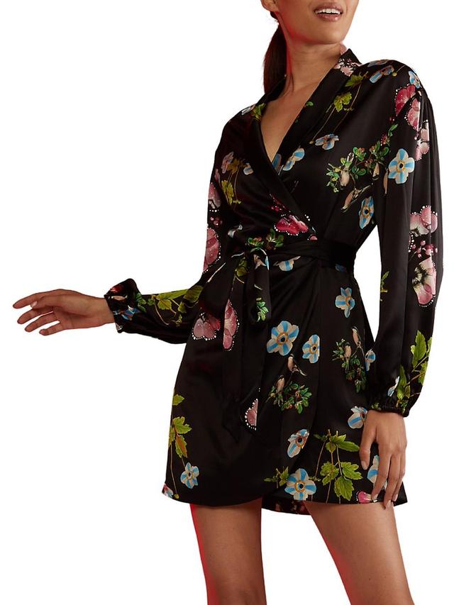 Womens Silk Wrap Dress Product Image