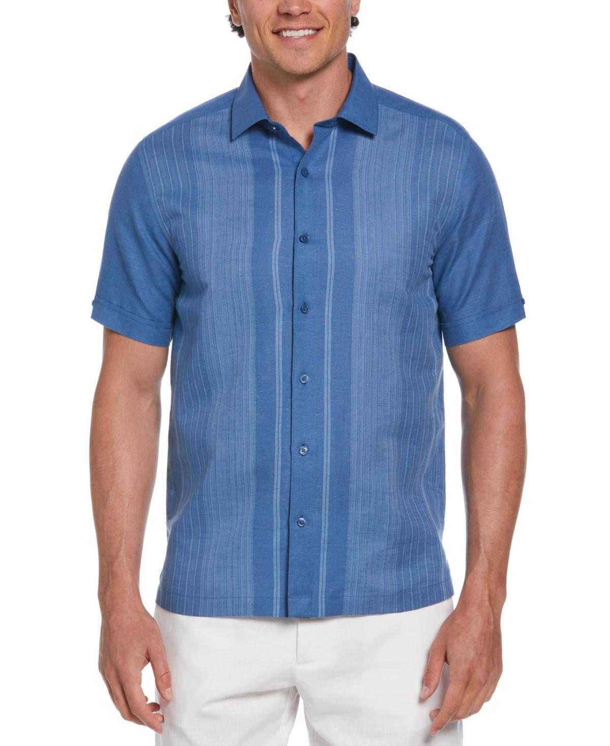 Cubavera Mens Linen-Blend Gradient Panel Shirt Product Image